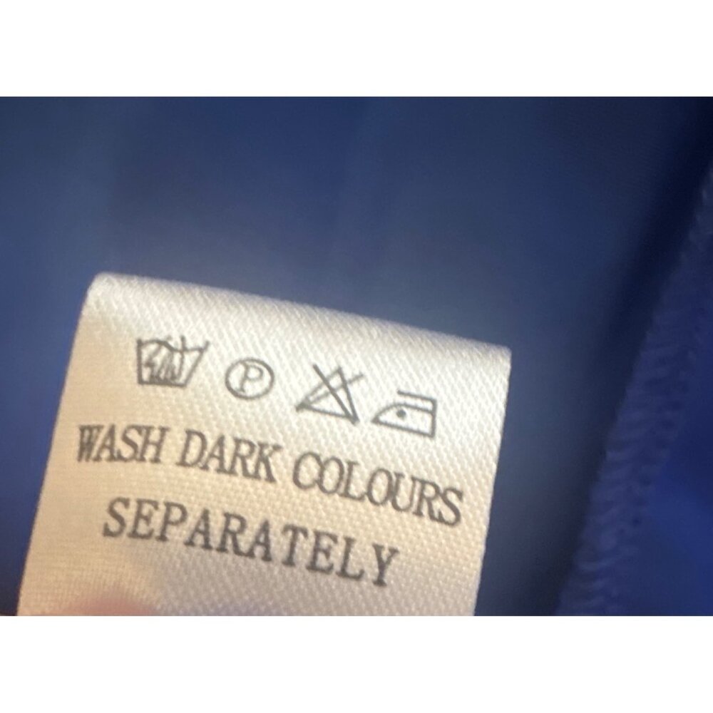 New Miss Ord Royal Blue Large Empire Waist Gown With Crisscross Back - Picture 12 of 13